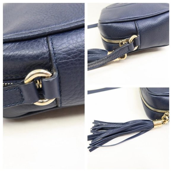 Gucci Soho Disco Navy Calfskin Cross Body Bag - Picture 5 of 8